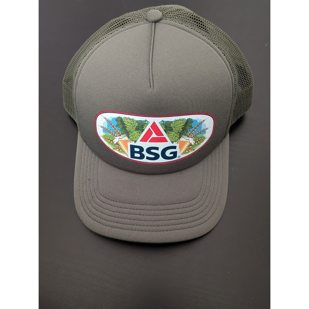 BSG Craft Brewing Foam Mesh Trucker Hat Green OSFM Snapback